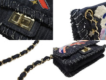 画像をギャラリービューアに読み込む, 極美品 CHANEL シャネル 夜行飛行 チェーンショルダーバッグ A31929 10番台 ココマーク デニム ネイビー パッチ 刺繍 ゴールド金具 中古 4b007750