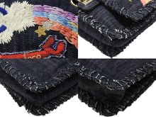 画像をギャラリービューアに読み込む, 極美品 CHANEL シャネル 夜行飛行 チェーンショルダーバッグ A31929 10番台 ココマーク デニム ネイビー パッチ 刺繍 ゴールド金具 中古 4b007750