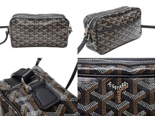 画像をギャラリービューアに読み込む, 極美品 GOYARD ゴヤール カップヴェールPMバッグ ショルダーバッグ CAPVE2PMLTY01CL01P ブラック PVC レザー シルバー金具 中古 4b007752