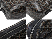 画像をギャラリービューアに読み込む, 極美品 GOYARD ゴヤール カップヴェールPMバッグ ショルダーバッグ CAPVE2PMLTY01CL01P ブラック PVC レザー シルバー金具 中古 4b007752