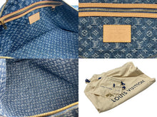 画像をギャラリービューアに読み込む, 新品同様 LOUIS VUITTON ルイヴィトン LV × TM キーポル バンドリエール 45 チェリー デニム モノグラム 村上隆 M13875 中古 4b007753