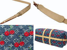 画像をギャラリービューアに読み込む, 新品同様 LOUIS VUITTON ルイヴィトン LV × TM キーポル バンドリエール 45 チェリー デニム モノグラム 村上隆 M13875 中古 4b007753