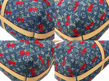 画像をギャラリービューアに読み込む, 新品同様 LOUIS VUITTON ルイヴィトン LV × TM キーポル バンドリエール 45 チェリー デニム モノグラム 村上隆 M13875 中古 4b007753