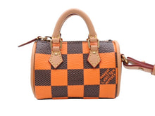 画像をギャラリービューアに読み込む, 新品未使用 LOUIS VUITTON ルイヴィトン ポーチ ダミエ ポップ ミニ スピーディ チャーム R94096 サンプル品 オレンジ 中古 4b007755