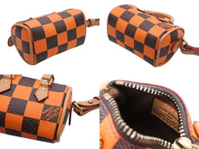 画像をギャラリービューアに読み込む, 新品未使用 LOUIS VUITTON ルイヴィトン ポーチ ダミエ ポップ ミニ スピーディ チャーム R94096 サンプル品 オレンジ 中古 4b007755