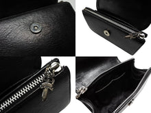 画像をギャラリービューアに読み込む, 極美品 CHROME HEARTS クロムハーツ ドッグアダムス BSフレア 2WAYバッグ ダガージップ レザー シルバ−925 ブラック 中古 4b007756