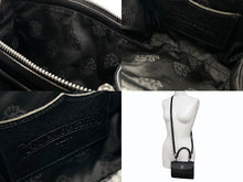 画像をギャラリービューアに読み込む, 極美品 CHROME HEARTS クロムハーツ ドッグアダムス BSフレア 2WAYバッグ ダガージップ レザー シルバ−925 ブラック 中古 4b007756