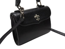 画像をギャラリービューアに読み込む, 極美品 CHROME HEARTS クロムハーツ ドッグアダムス BSフレア 2WAYバッグ ダガージップ レザー シルバ−925 ブラック 中古 4b007756