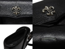 画像をギャラリービューアに読み込む, 極美品 CHROME HEARTS クロムハーツ ドッグアダムス BSフレア 2WAYバッグ ダガージップ レザー シルバ−925 ブラック 中古 4b007756