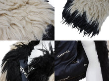 画像をギャラリービューアに読み込む, 極美品 CHANEL シャネル ファージャケット ココマーク総柄 ベージュ ブラック サイズ42 P03723 中古 4b007757