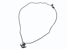 画像をギャラリービューアに読み込む, CHANEL シャネル ダブル ココマーク ネックレス 09A刻印 重量11.0g クリア ロゴ シルバー金具 美品 中古 4b007758
