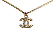 画像をギャラリービューアに読み込む, 極美品 CHANEL シャネル ラインストーン ココマーク ネックレス 01A刻印 重量6.0g ゴールド金具 中古 4b007759