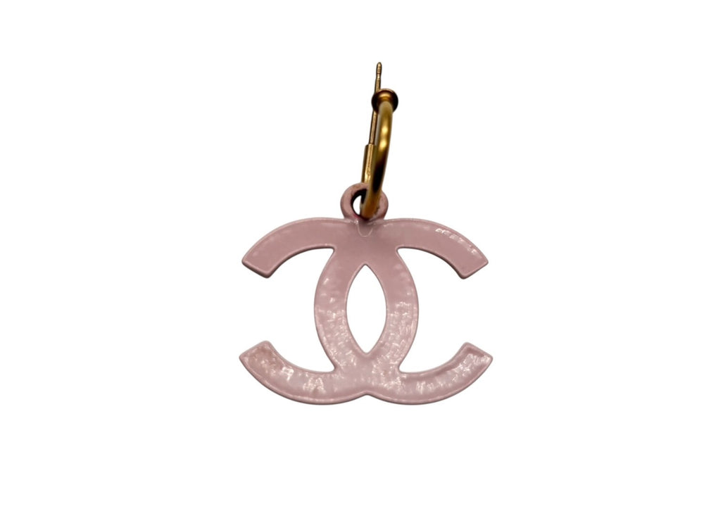 CHANEL シャネル ココマーク スイング フック ピアス 03S刻印 重量 6.0g ピンク ゴールド金具 美品 中古 4b007760