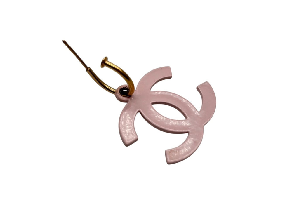 CHANEL シャネル ココマーク スイング フック ピアス 03S刻印 重量 6.0g ピンク ゴールド金具 美品 中古 4b007760