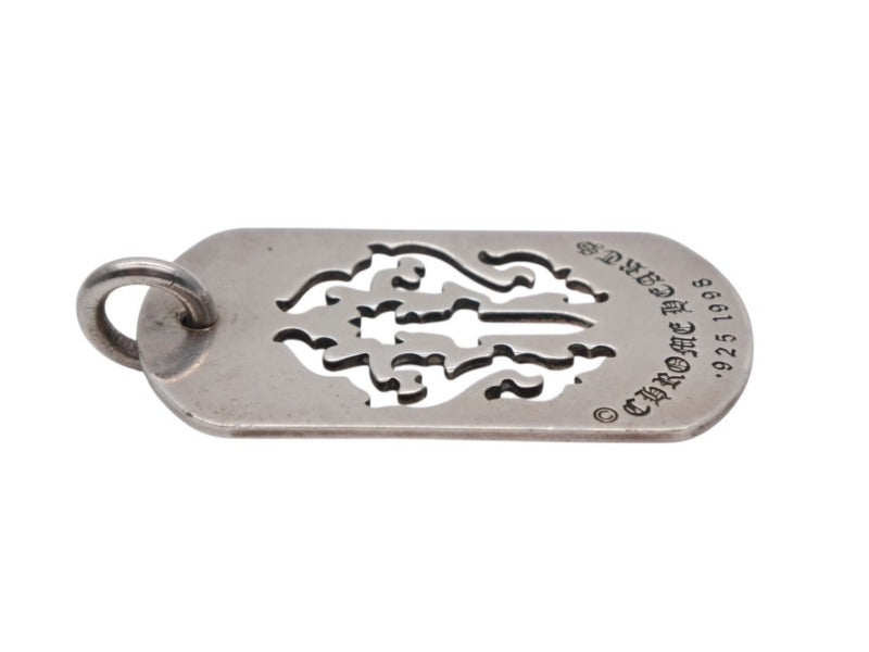 CHROME HEARTS Vin Dagger Dog Tag Pendant Weight Approx. 16.3g 1998/.925 Engraved Silver 925 Good Condition Used 4b007764