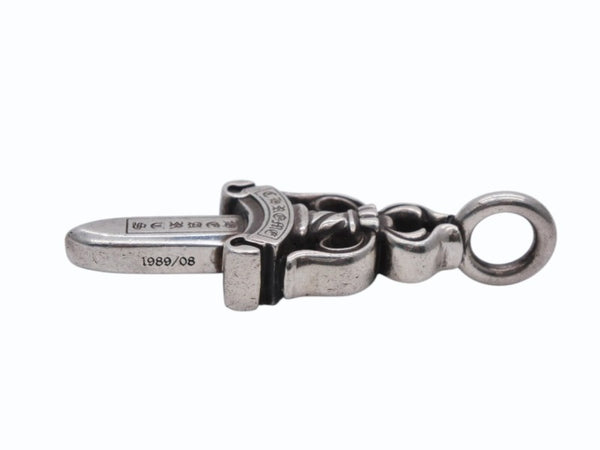 CHROME HEARTS クロムハーツ ダブルダガー ペンダント シルバーネックレストップ シルバー925 21.8g 美品 中古 4b007765