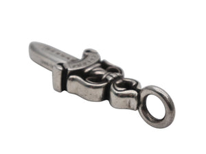 CHROME HEARTS クロムハーツ ダブルダガー ペンダント シルバーネックレストップ シルバー925 21.8g 美品 中古 4b007765