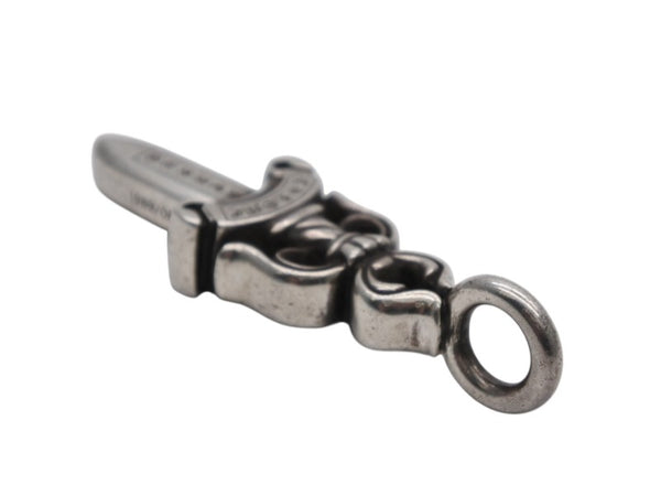 CHROME HEARTS クロムハーツ ダブルダガー ペンダント シルバーネックレストップ シルバー925 21.8g 美品 中古 4b007765