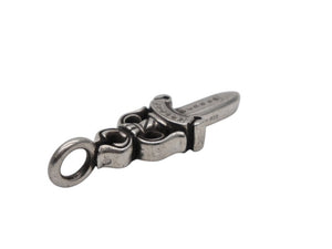 CHROME HEARTS クロムハーツ ダブルダガー ペンダント シルバーネックレストップ シルバー925 21.8g 美品 中古 4b007765