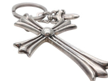 画像をギャラリービューアに読み込む, CHROME HEARTS クロムハーツ ラージクロス キーリング ダガー 重量約51.2g STERLING刻印 スターリングシルバー 美品 中古 4b007768