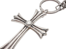 画像をギャラリービューアに読み込む, CHROME HEARTS クロムハーツ ラージクロス キーリング ダガー 重量約51.2g STERLING刻印 スターリングシルバー 美品 中古 4b007768
