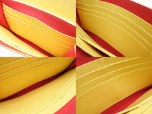 画像をギャラリービューアに読み込む, Christian Louboutin クリスチャンルブタン 長財布 イタリア製 レザー イエロー レッド ゴールド金具 良品 中古 4b007778