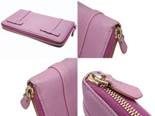 Load image into Gallery viewer, Luciano Valentino ルチアーノ バレンチノ 長財布 PR 5 523 PCL レザー パープル ゴールド金具 良品 中古 4b007779