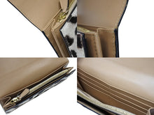 画像をギャラリービューアに読み込む, VALENTINO ヴァレンティノ 二つ折り長財布 PR 07 752GIB ハラコ レザー クリーム ベージュ ゴールド金具 美品 中古 4b007781