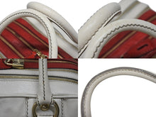 Load image into Gallery viewer, DOLCE&amp;GABBANA ドルチェ&amp;ガッバーナ ハンドバッグ トートバッグ BAG LILY ホワイト レッド レザー 美品 中古 4b007783