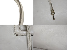 Load image into Gallery viewer, DOLCE&amp;GABBANA ドルチェ&amp;ガッバーナ ハンドバッグ トートバッグ BAG LILY ホワイト レッド レザー 美品 中古 4b007783