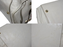 Load image into Gallery viewer, DOLCE&amp;GABBANA ドルチェ&amp;ガッバーナ ハンドバッグ トートバッグ BAG LILY ホワイト レッド レザー 美品 中古 4b007783