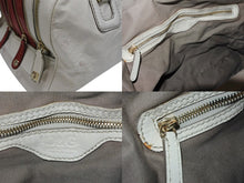 Load image into Gallery viewer, DOLCE&amp;GABBANA ドルチェ&amp;ガッバーナ ハンドバッグ トートバッグ BAG LILY ホワイト レッド レザー 美品 中古 4b007783