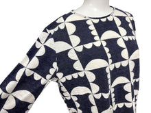 画像をギャラリービューアに読み込む, mina perhonen ミナペルホネン ハナグモ 長袖カットソー ネイビー ホワイト サイズ 38 アンゴラ 美品 中古 4b007792