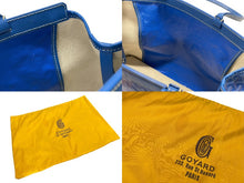 Load image into Gallery viewer, 極美品 GOYARD ゴヤール ベルシャスPM トートバッグ ブルー PVC レザー 中古 4b007802