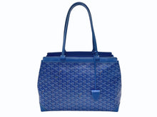 Load image into Gallery viewer, 極美品 GOYARD ゴヤール ベルシャスPM トートバッグ ブルー PVC レザー 中古 4b007802