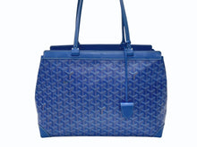 Load image into Gallery viewer, 極美品 GOYARD ゴヤール ベルシャスPM トートバッグ ブルー PVC レザー 中古 4b007802