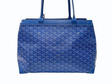 Load image into Gallery viewer, 極美品 GOYARD ゴヤール ベルシャスPM トートバッグ ブルー PVC レザー 中古 4b007802