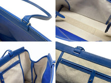 Load image into Gallery viewer, 極美品 GOYARD ゴヤール ベルシャスPM トートバッグ ブルー PVC レザー 中古 4b007802