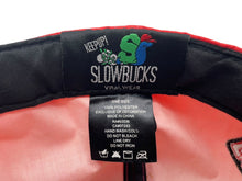 画像をギャラリービューアに読み込む, SLOWBUCKS スロウバックス ベースボール キャップ ポリエステル ワッペン 刺繍デザイン 美品 中古 4b007804
