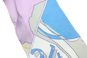 HERMES エルメス ツイリ― スカーフ ボトルシップ シルク グリーン マルチカラー 美品 中古 4b007841