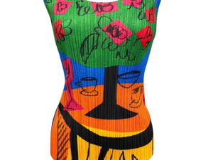 極美品 ISSEY MIYAKE イッセイミヤケ PLEATS PLEASE プリーツプリーズ タンクトップ PP11-JK776 サイズ3 オレンジ 中古 4b010918