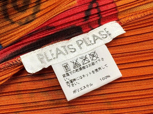 極美品 ISSEY MIYAKE イッセイミヤケ PLEATS PLEASE プリーツプリーズ タンクトップ PP11-JK776 サイズ3 オレンジ 中古 4b010918