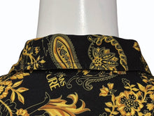 画像をギャラリービューアに読み込む, VERSACE JEANS COUTURE ヴェルサーチ ジーンズ クチュール 長袖シャツ BIGZA6S9-0761 9 ブラック イエロー サイズXS 美品 中古 4b007861