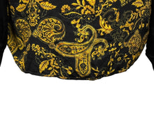 画像をギャラリービューアに読み込む, VERSACE JEANS COUTURE ヴェルサーチ ジーンズ クチュール 長袖シャツ BIGZA6S9-0761 9 ブラック イエロー サイズXS 美品 中古 4b007861