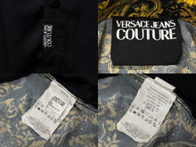 画像をギャラリービューアに読み込む, VERSACE JEANS COUTURE ヴェルサーチ ジーンズ クチュール 長袖シャツ BIGZA6S9-0761 9 ブラック イエロー サイズXS 美品 中古 4b007861