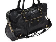 画像をギャラリービューアに読み込む, BALENCIAGA バレンシアガ ザシティ 2WAYバッグ ハンドバッグ ショルダーバッグ 115748 レザー ブラック ゴールド金具 美品 中古 4b007877