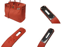 画像をギャラリービューアに読み込む, 極美品 HERMES エルメス バーキン40 ハンドバッグ ◻︎R刻印 トゴ ルージュピヴォワンヌ シルバー金具 2014年 内縫い 中古 4b007882