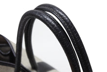 画像をギャラリービューアに読み込む, 極美品 HERMES エルメス ガーデンパーティPM ハンドバッグ トートバッグ □G刻印 トワルアッシュ ナチュラル ブラック 中古 4b007889