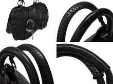 Load image into Gallery viewer, 極美品 Christian Dior クリスチャンディオール ガウチョ レザーハンドバッグ 05-MA-0056 ブラック サドル ガリアーノ期 中古 4b007892