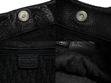 Load image into Gallery viewer, 極美品 Christian Dior クリスチャンディオール ガウチョ レザーハンドバッグ 05-MA-0056 ブラック サドル ガリアーノ期 中古 4b007892